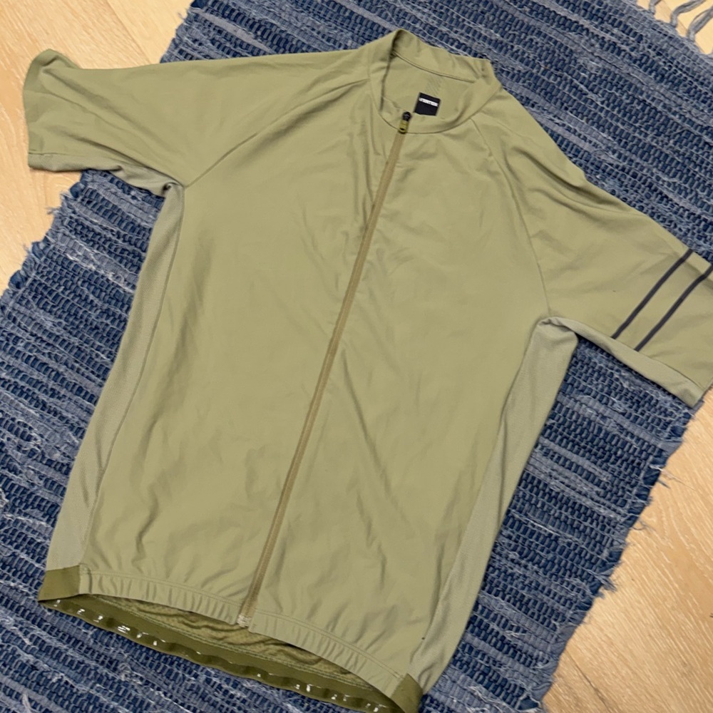Vertex London Olive Green cycling athletic racing jersey stretch top Large